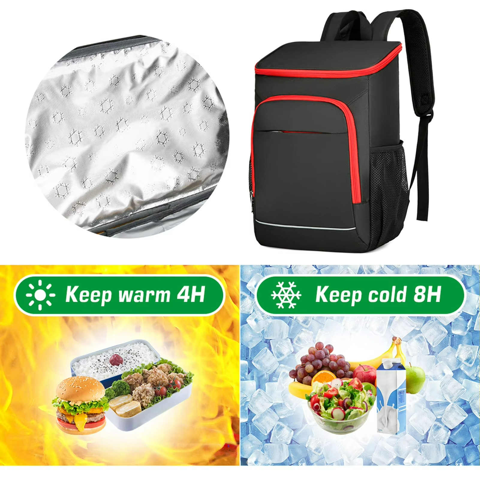 Insulated Cooler Backpack | 30L Leakproof Design With Reflective Trim