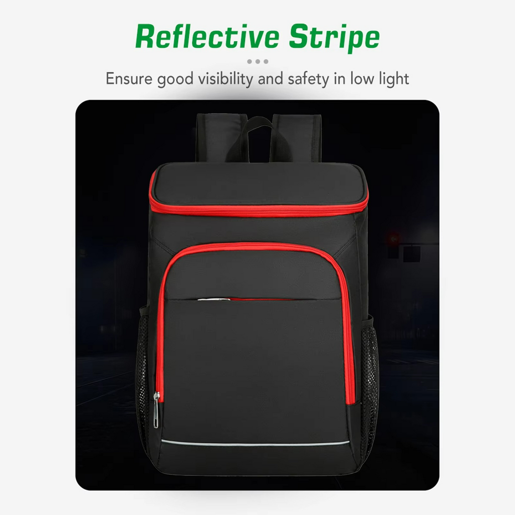 Insulated Cooler Backpack | 30L Leakproof Design With Reflective Trim