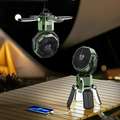 Portable Camping Fan | Solar-Powered LED Cooling System