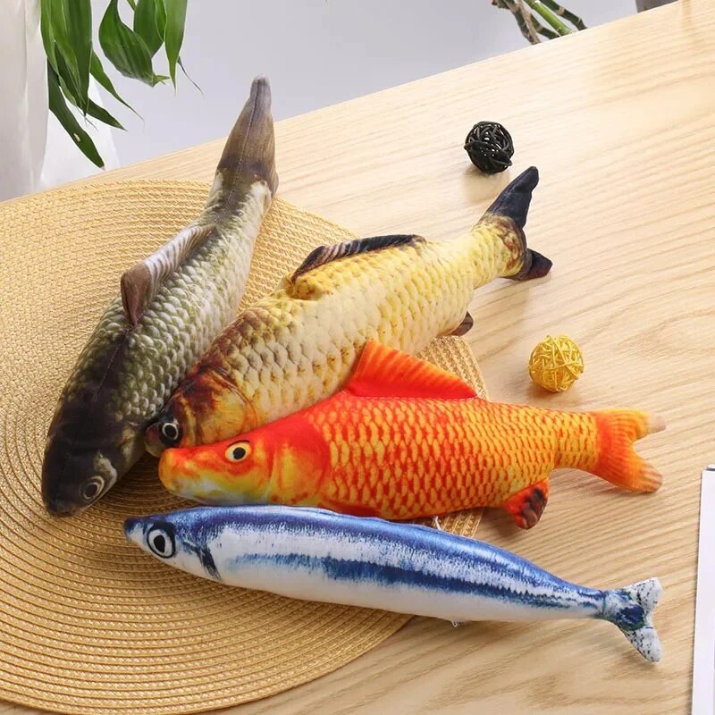 Interactive Fish Dog Toy | Motion Sensor Activated Moving Plush
