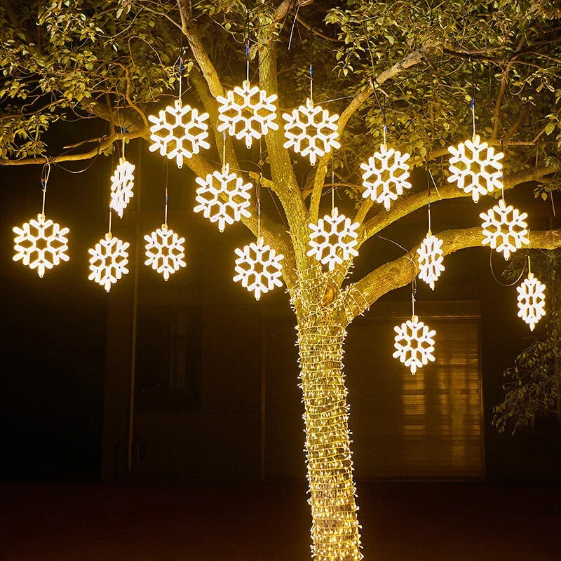 Snowflake LED String Lights | Outdoor Winter Holiday Decor