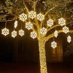 Snowflake LED String Lights | Outdoor Winter Holiday Decor