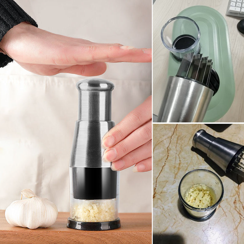 Stainless Steel Garlic Press | Quick Crush Manual Design