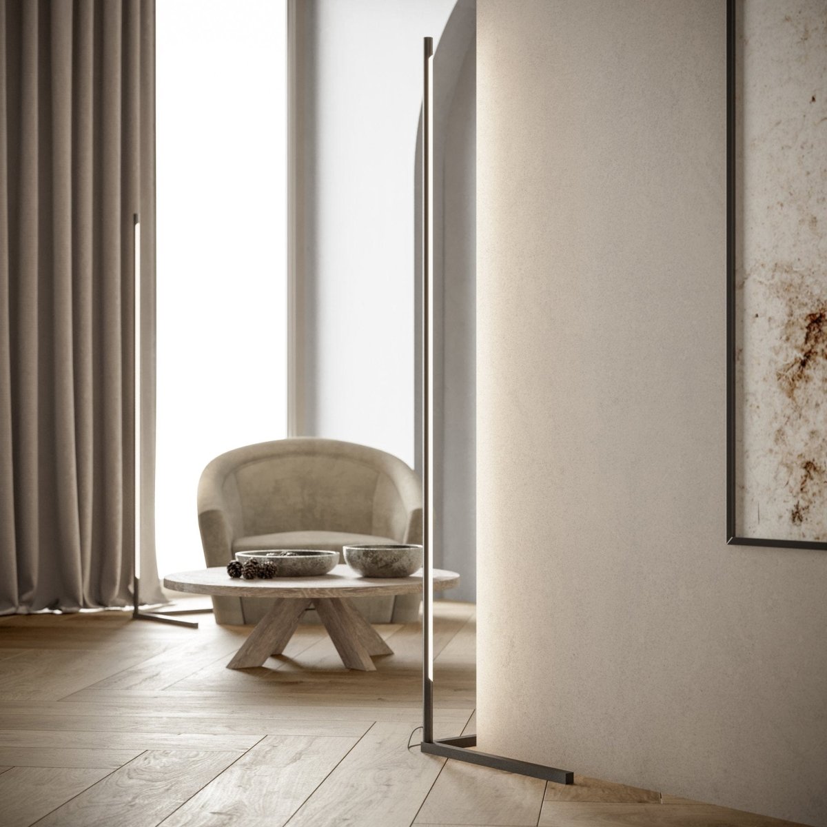 Modern LED Floor Lamp | Slim Profile Minimalist Design