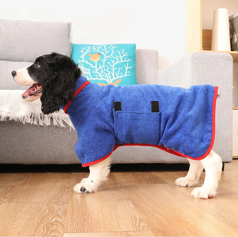 Dog Bathrobe | Fast-Drying Microfiber With Adjustable Fit