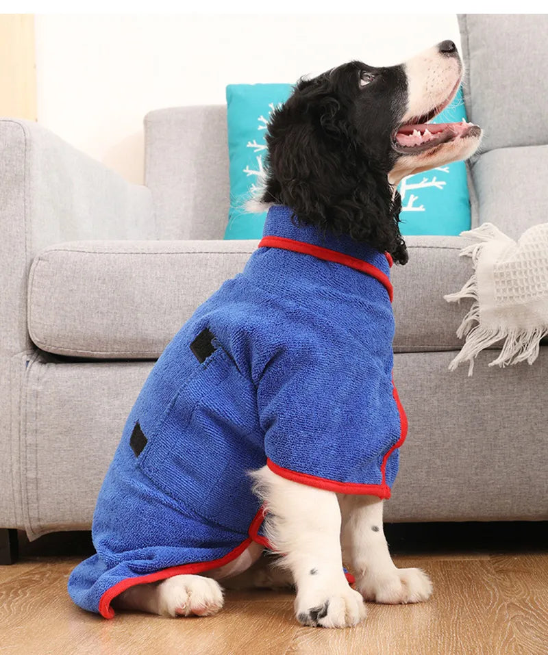 Dog Bathrobe | Fast-Drying Microfiber With Adjustable Fit