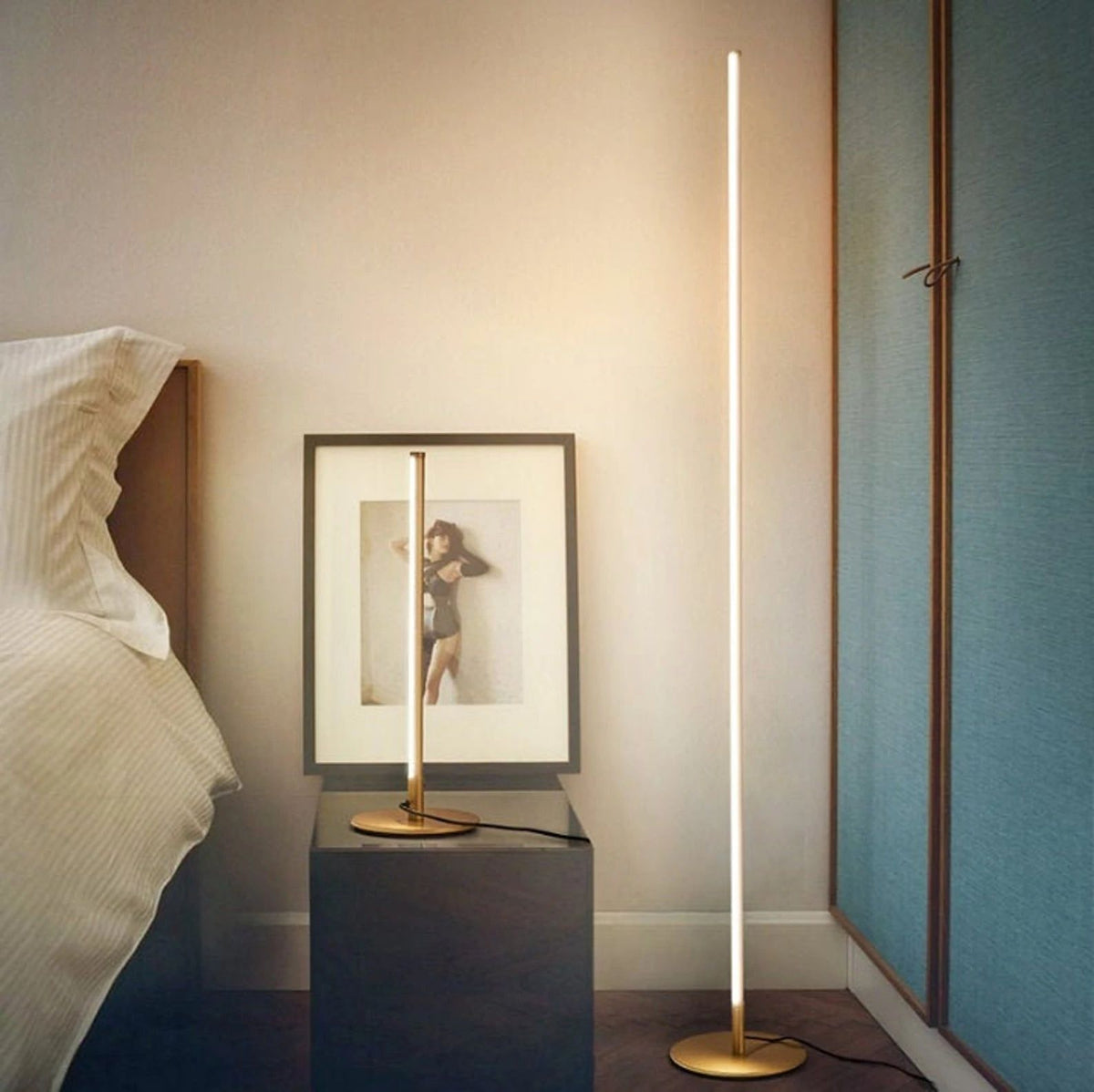 LED Floor Lamp | Modern Gold Minimalist Design