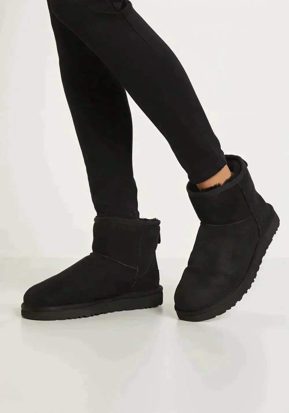 Winter Suede Ankle Boots | Fleece Lined Vegan Design