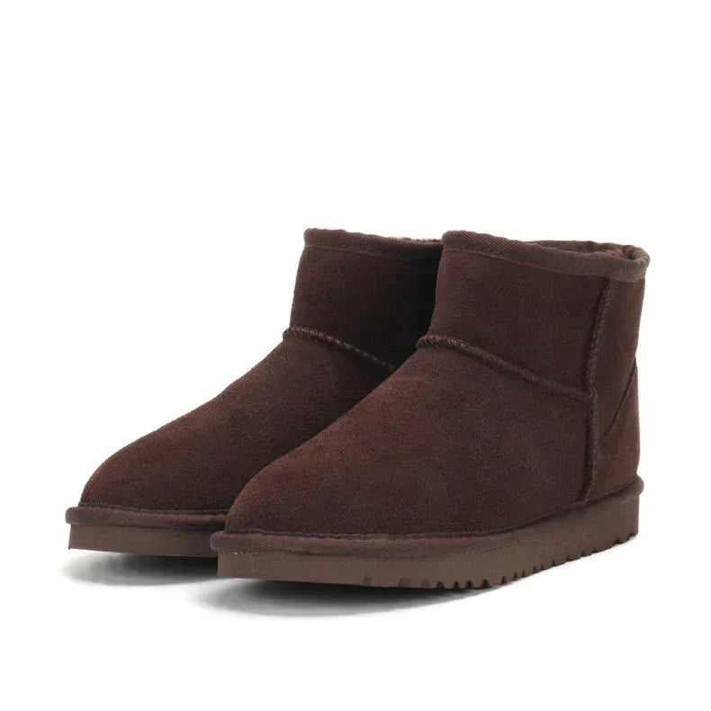 Winter Suede Ankle Boots | Fleece Lined Vegan Design
