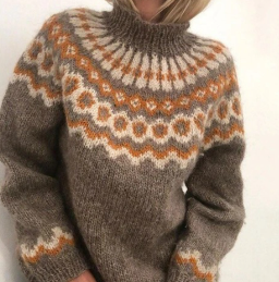Nordic Fair Isle Sweater | Vintage Moss Green Pattern