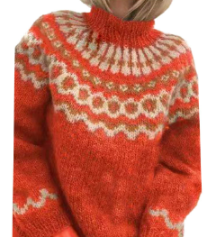 Nordic Fair Isle Sweater | Vintage Moss Green Pattern