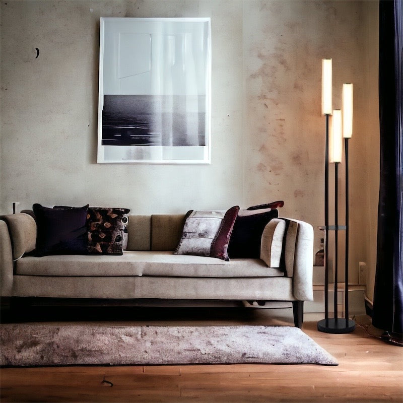 Modern LED Floor Lamp | Triple Light Aluminum Design