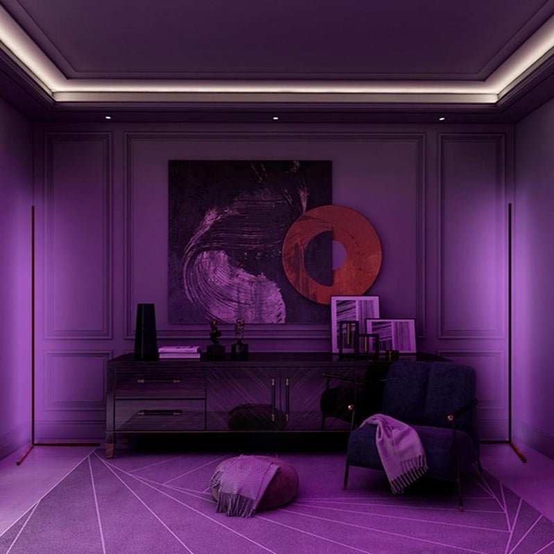 Modern Corner Floor Lamp | RGB Color Changing LED Design