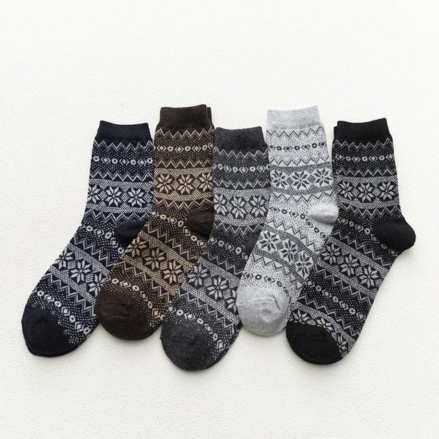 Nordic Winter Socks | Scandinavian Pattern Wool Blend