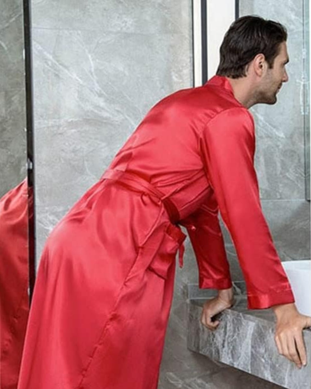 Silk Satin Robe For Men | Luxury Long Summer Kimono