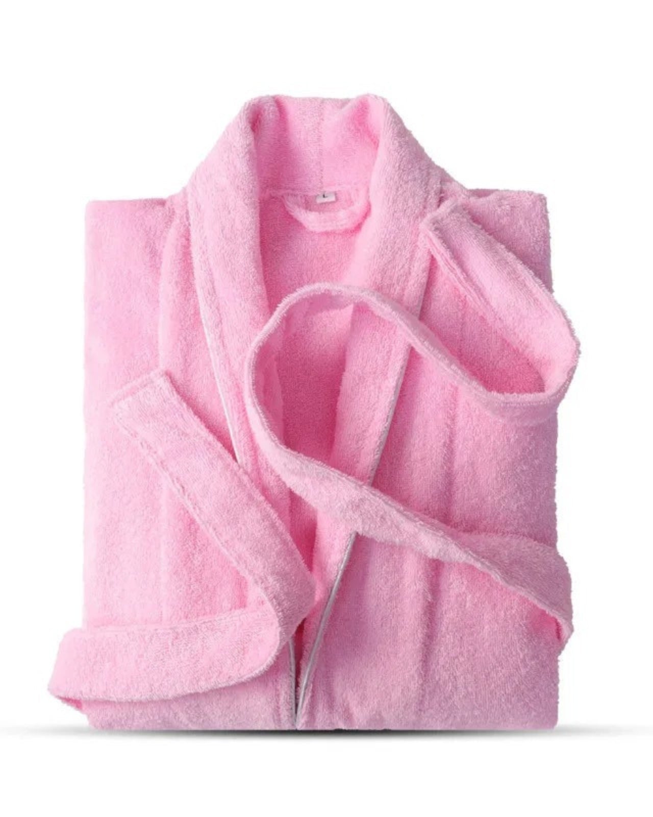 Cotton Terry Bathrobe | Plush Pink Loungewear Comfort