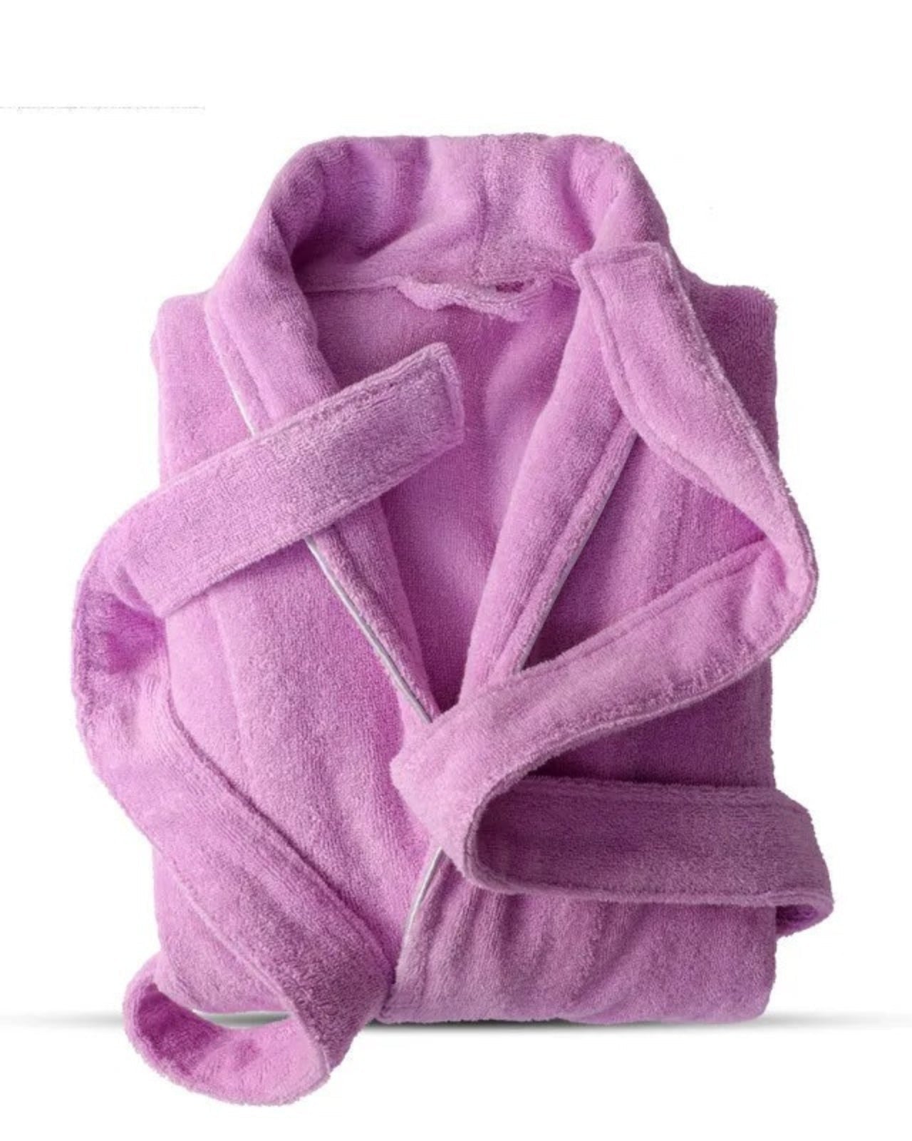 Cotton Terry Bathrobe | Plush Violet Comfort Robe