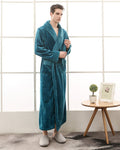 Plush Men's Bathrobe | Textured Shawl Collar Design