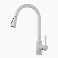 Modern Kitchen Faucet | White Pull-Down Spray Head