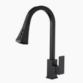 Modern Kitchen Faucet | Matte Black Pull-Down Sprayer