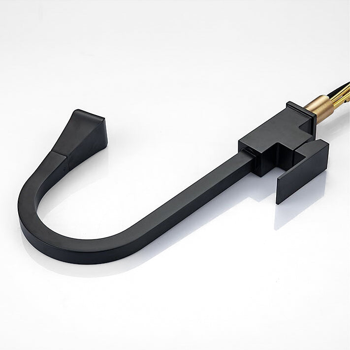 Modern Kitchen Faucet | Matte Black Pull-Down Sprayer