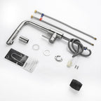 Modern Pull-Out Kitchen Faucet | Brushed Stainless Steel Design