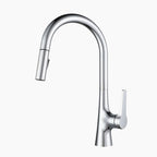 Pull-Down Kitchen Faucet | Chrome Gooseneck Design With Spray Head
