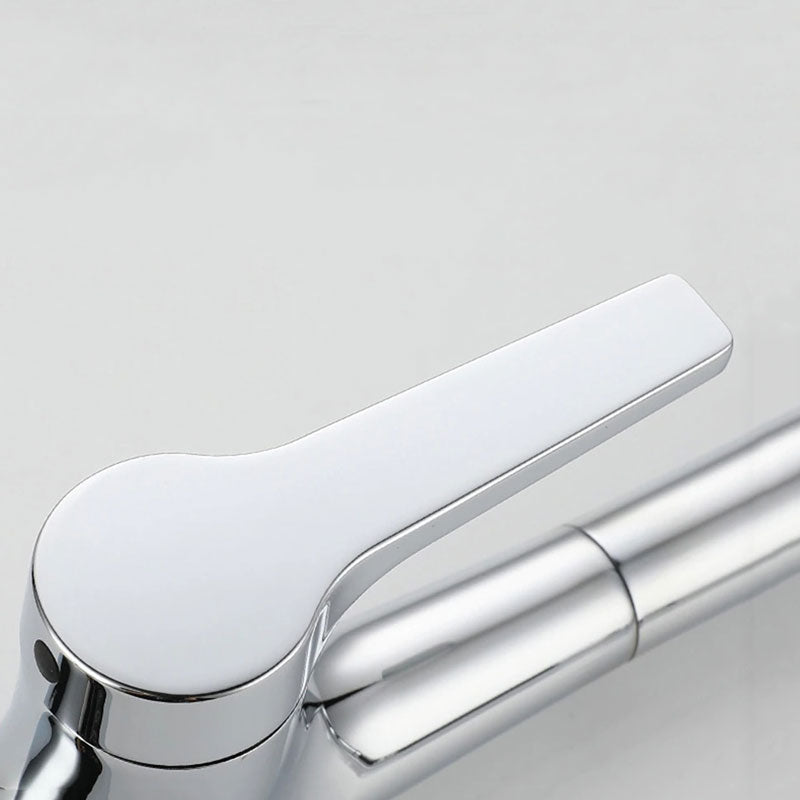 Pull-Down Kitchen Faucet | Chrome Gooseneck Design With Spray Head