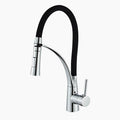 Modern Pull-Down Kitchen Faucet | Chrome Gooseneck Design