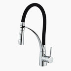 Modern Pull-Down Kitchen Faucet | Chrome Gooseneck Design