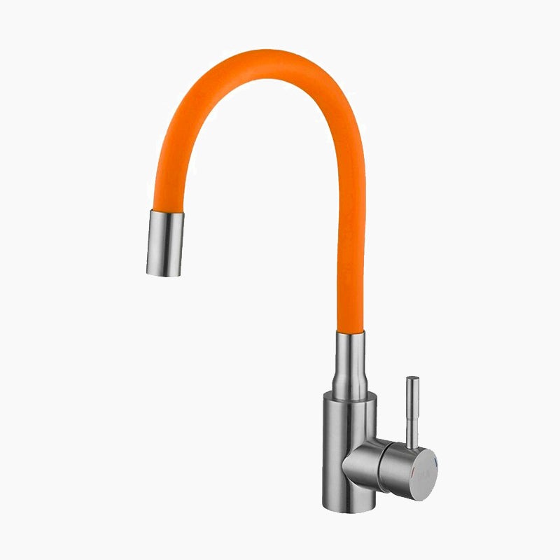Modern Kitchen Faucet | Flexible Gooseneck Steel Design
