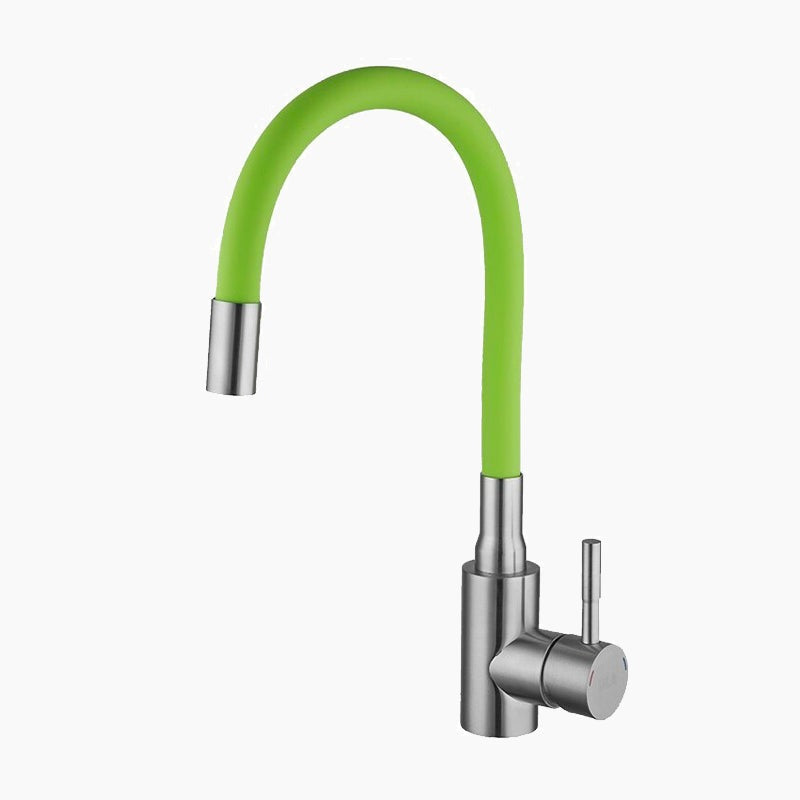 Modern Kitchen Faucet | Flexible Gooseneck Steel Design