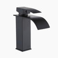 Modern Waterfall Basin Faucet | Matte Black Single Handle Design