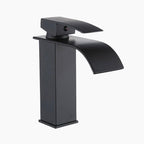 Modern Waterfall Basin Faucet | Matte Black Single Handle Design