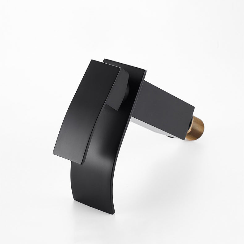 Modern Waterfall Basin Faucet | Matte Black Single Handle Design
