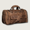 Vintage Leather Duffle Bag | Premium Brown Weekend Travel Bag