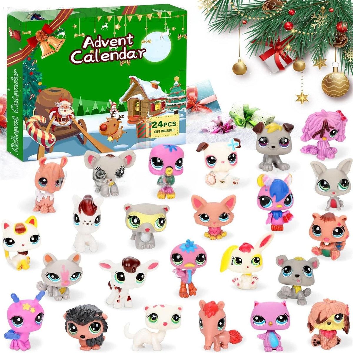 Pet Shop Advent Calendar | 24 Collectible Animal Figurines