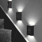 Modern Solar Wall Lights | Dual Beam Outdoor LED Sconces