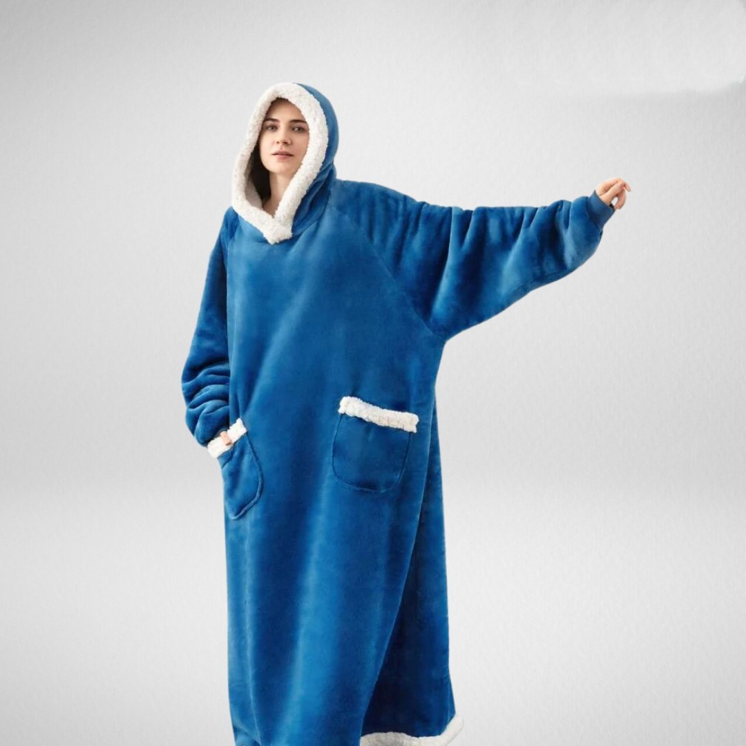 Oversized Hooded Blanket | Sherpa Lined Microfleece Design