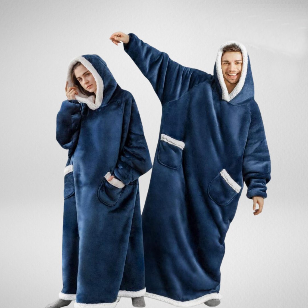 Oversized Hooded Blanket | Sherpa Lined Microfleece Design