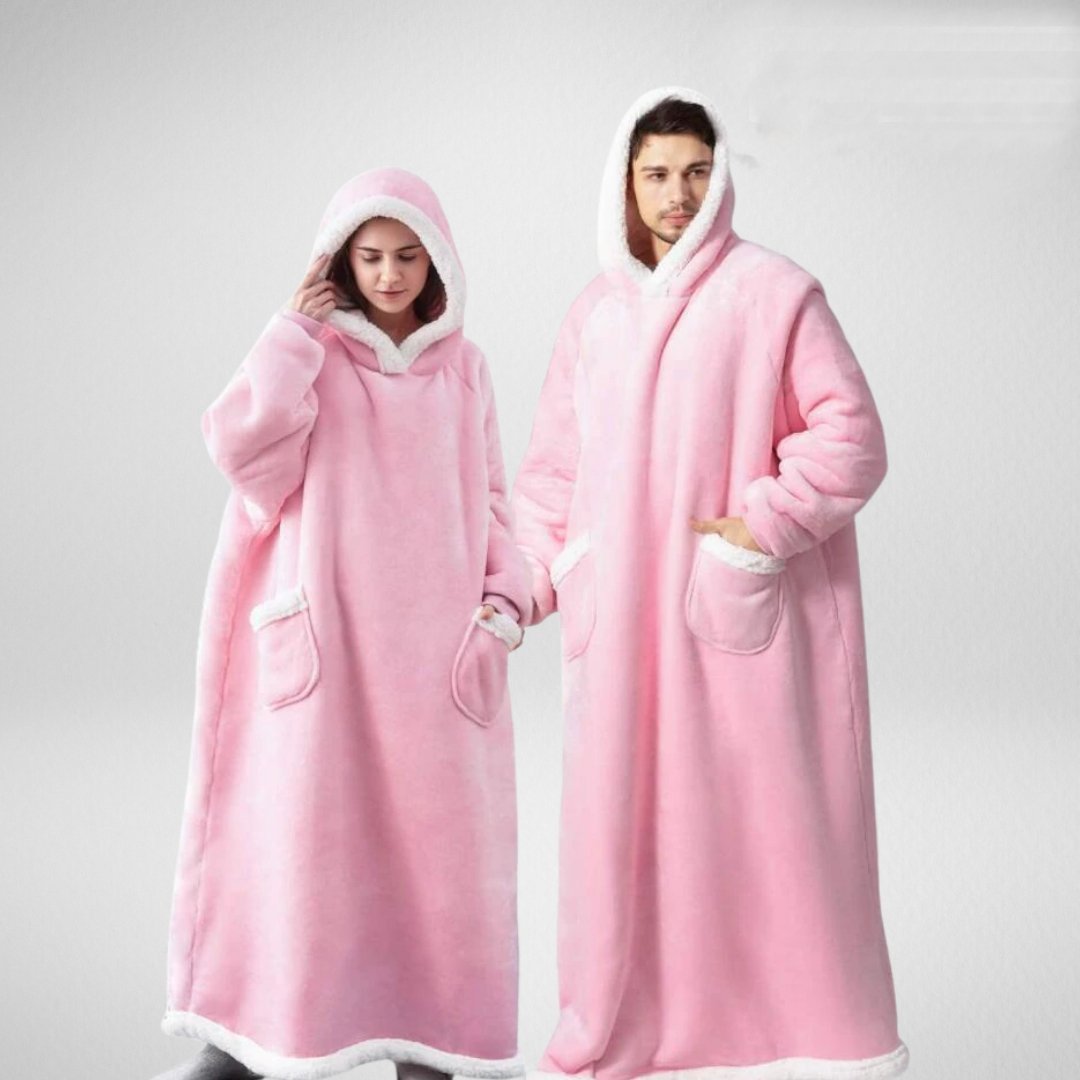 Oversized Hooded Blanket | Sherpa Lined Microfleece Design