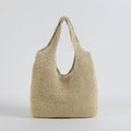 Handwoven Straw Tote | Natural Beige Beach Bag