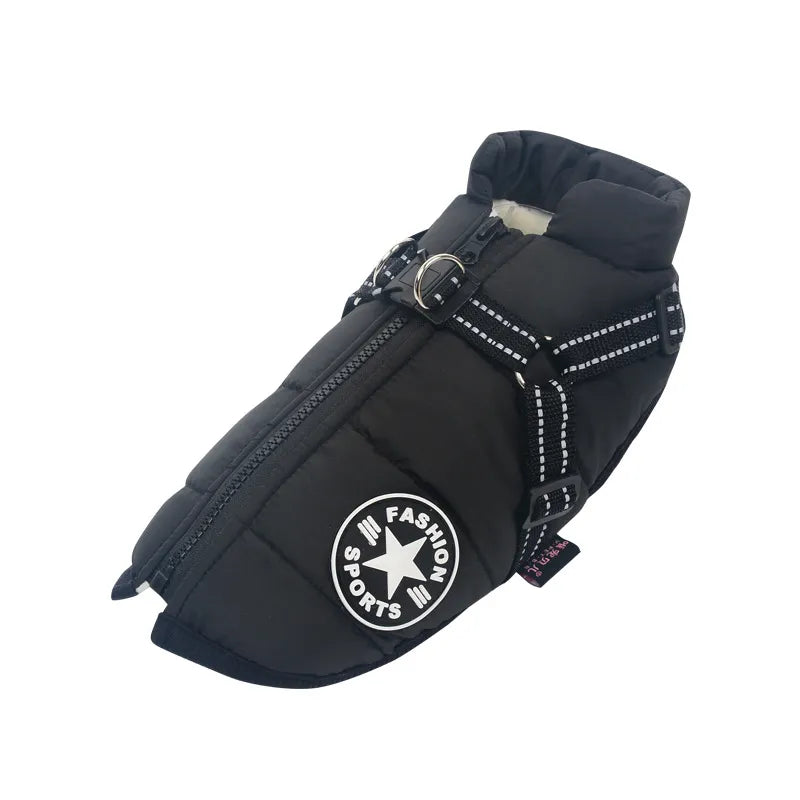Winter Dog Coat | Built-in Safety Harness Design