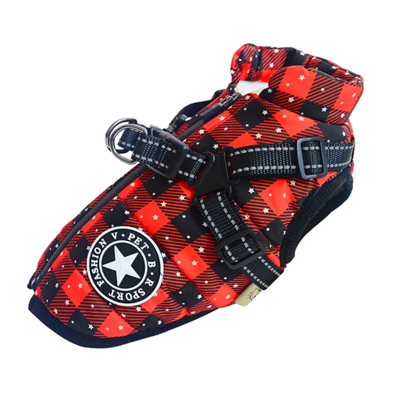 Winter Dog Coat | Built-in Safety Harness Design