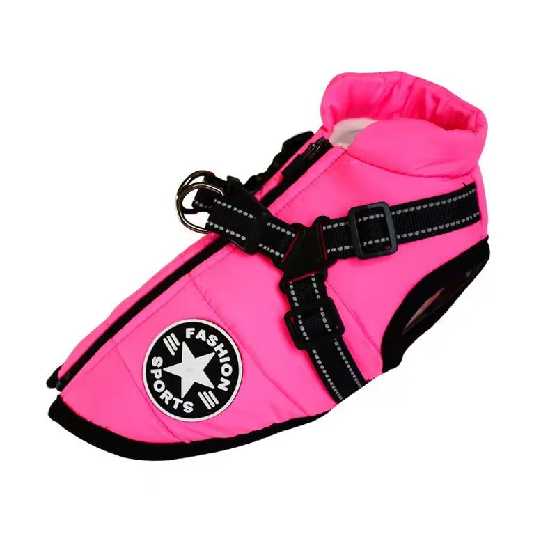 Winter Dog Coat | Built-in Safety Harness Design