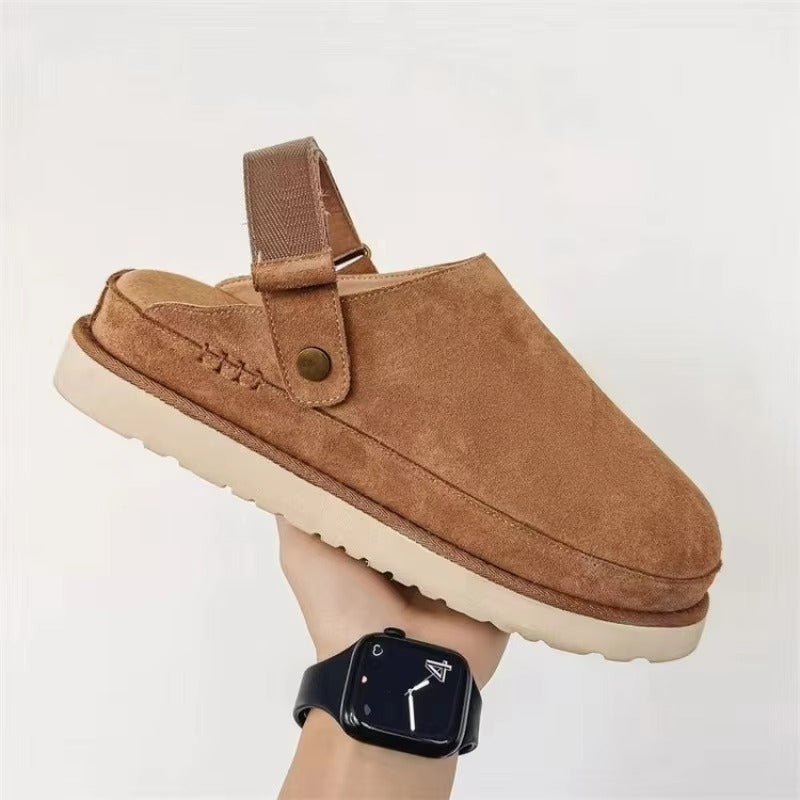 Indoor Platform Slippers | Suede Plush Comfort Design
