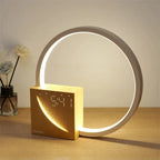 Modern Digital Alarm Clock | LED Touch Control Ring Light